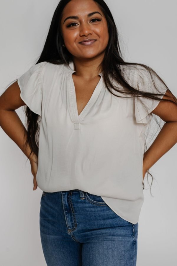 Tara Blouse in Ecru