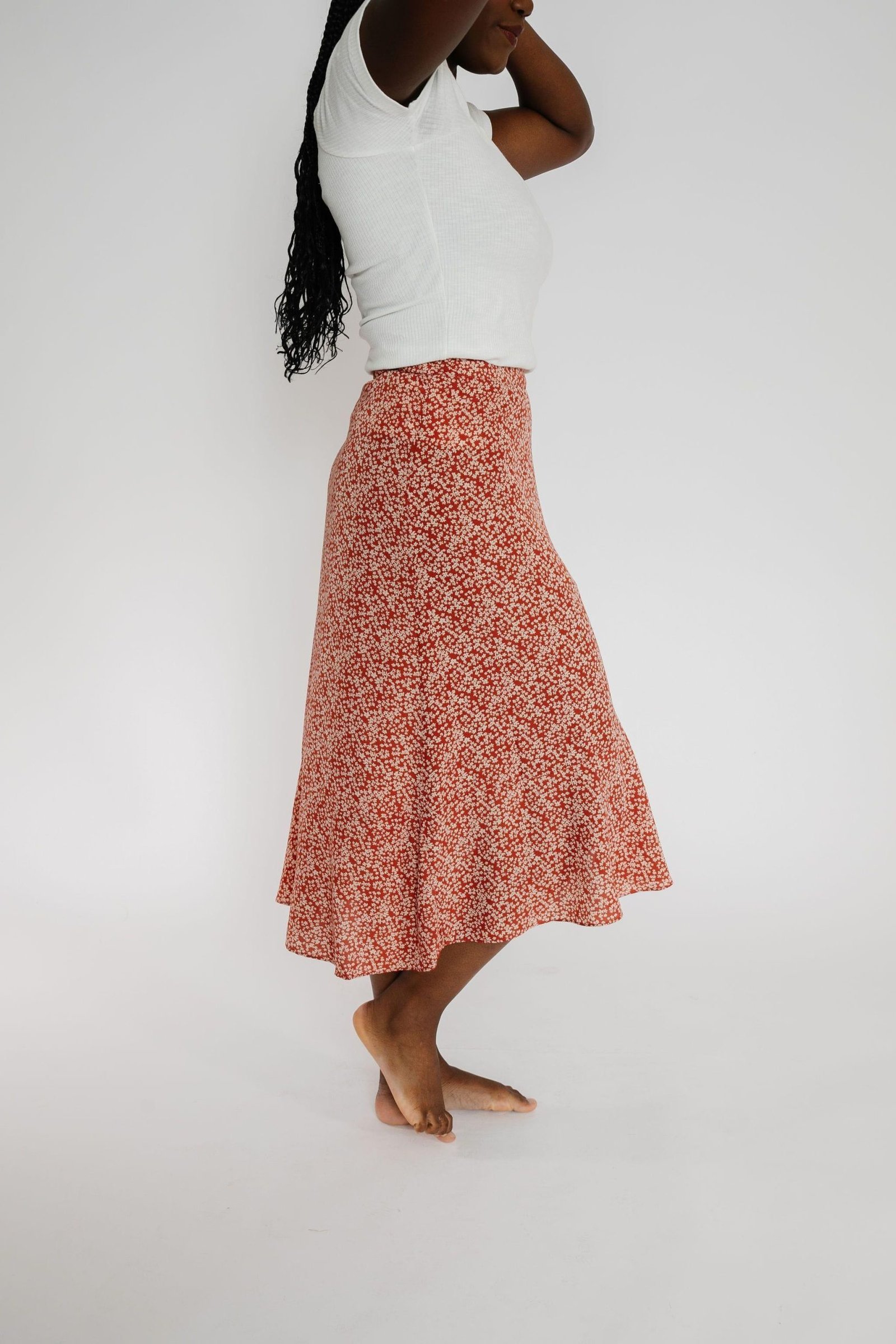 Patricia Skirt in Brick Floral - Image 2