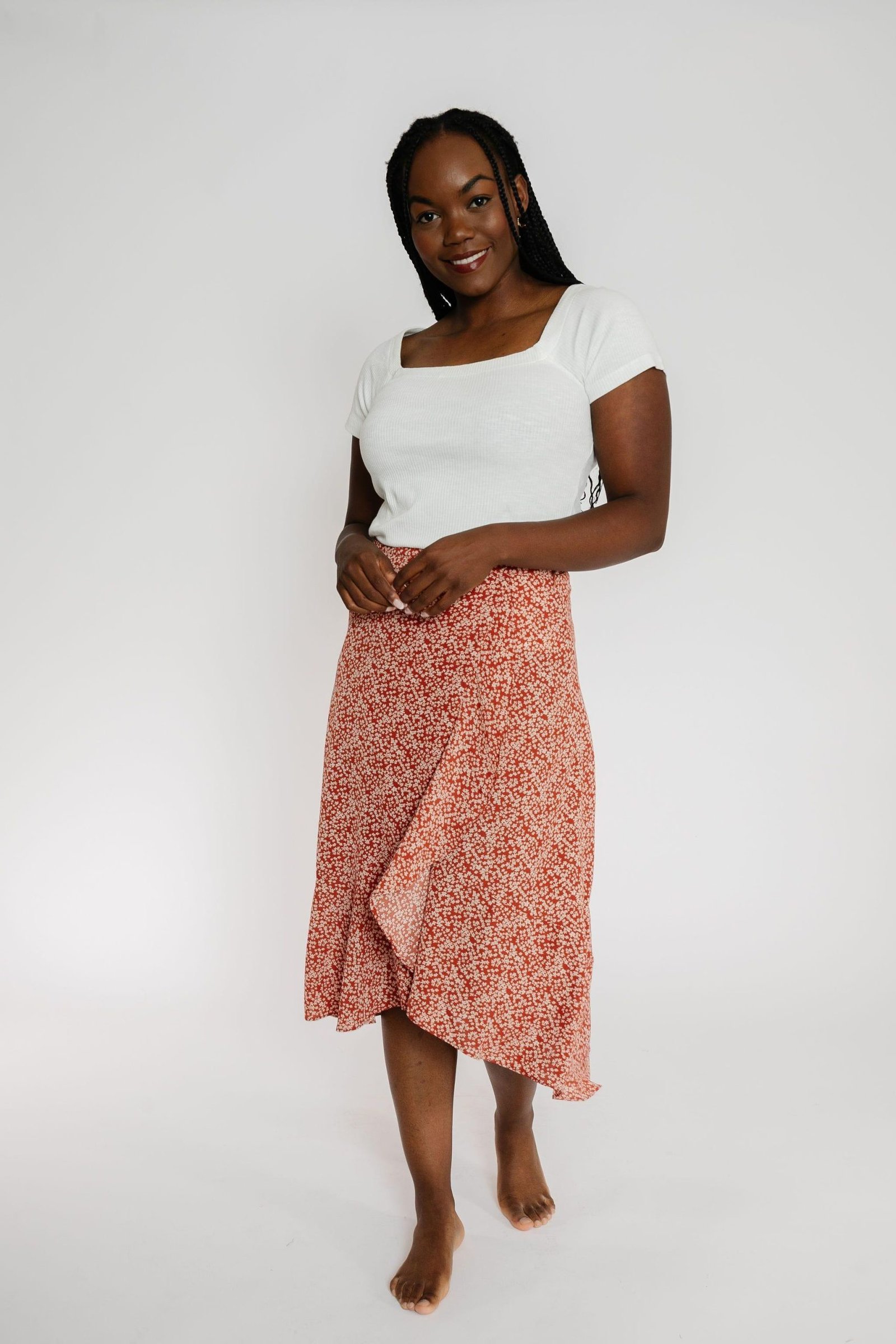Patricia Skirt in Brick Floral - Image 6