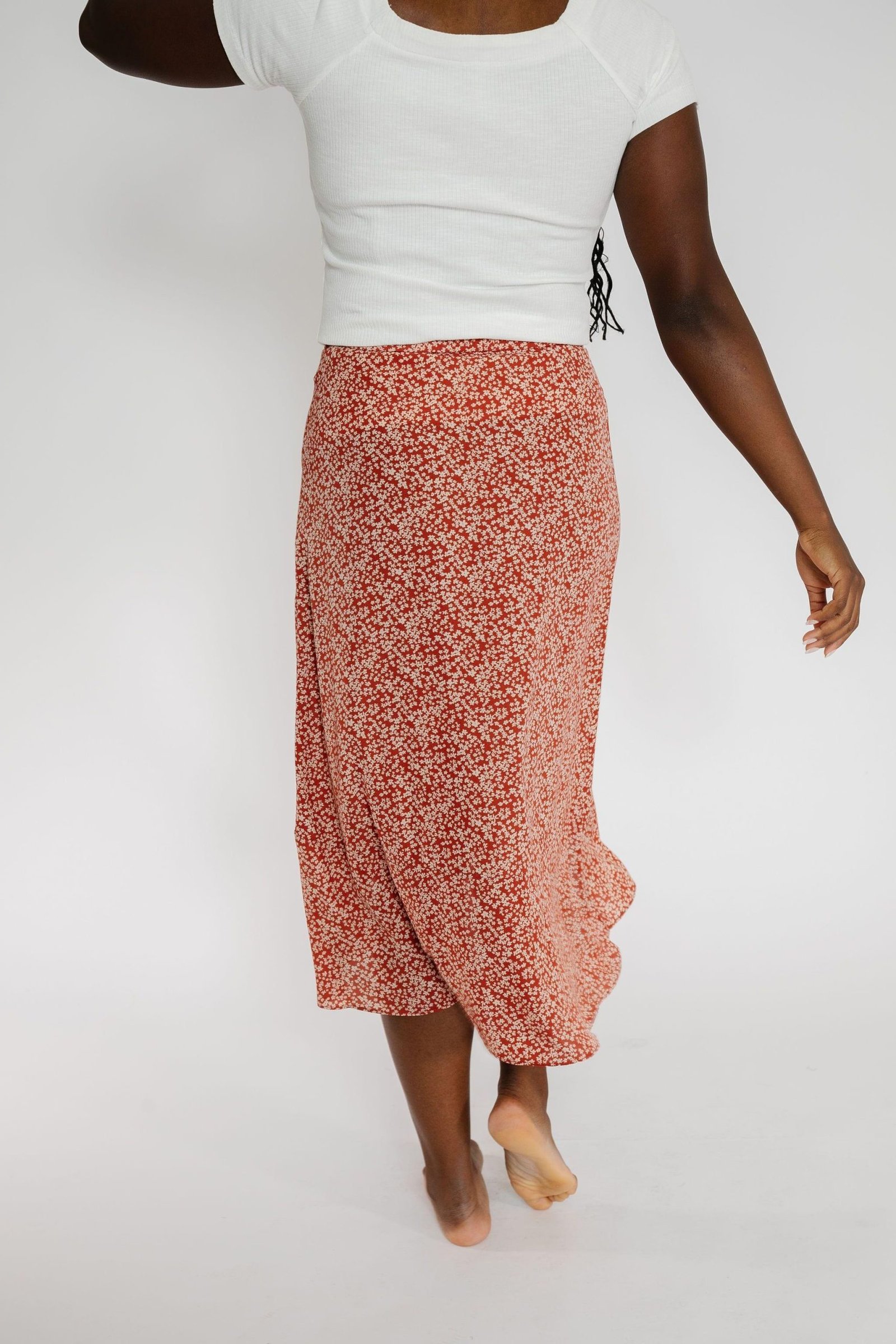 Patricia Skirt in Brick Floral - Image 11