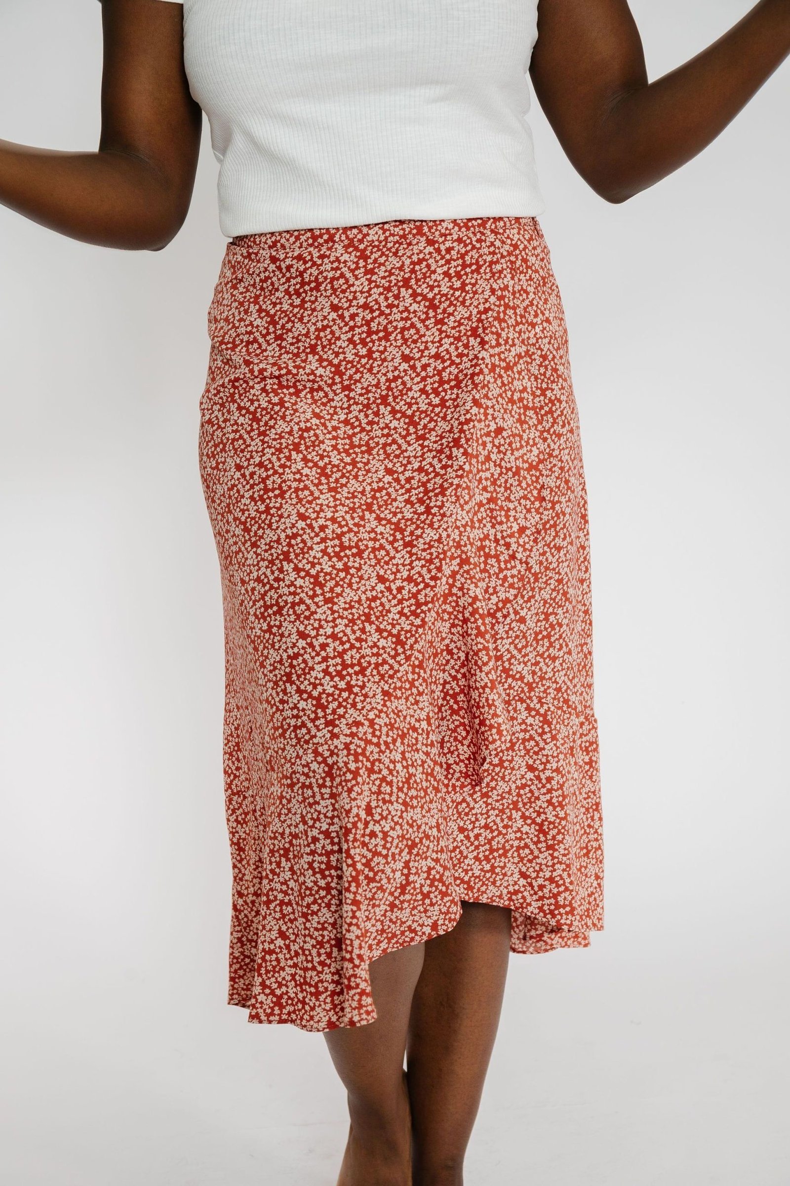 Patricia Skirt in Brick Floral - Image 12
