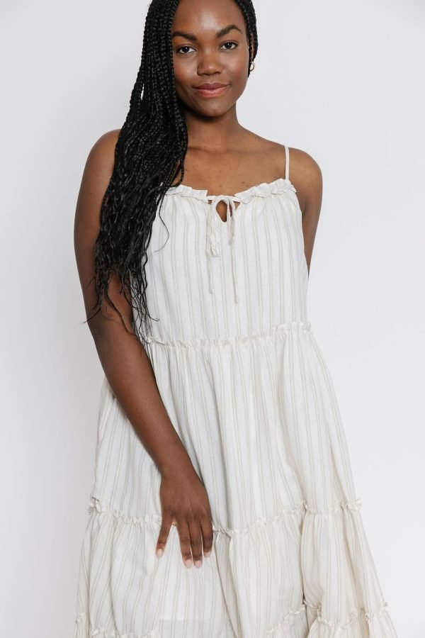 Juliana Dress in Natural/Grey